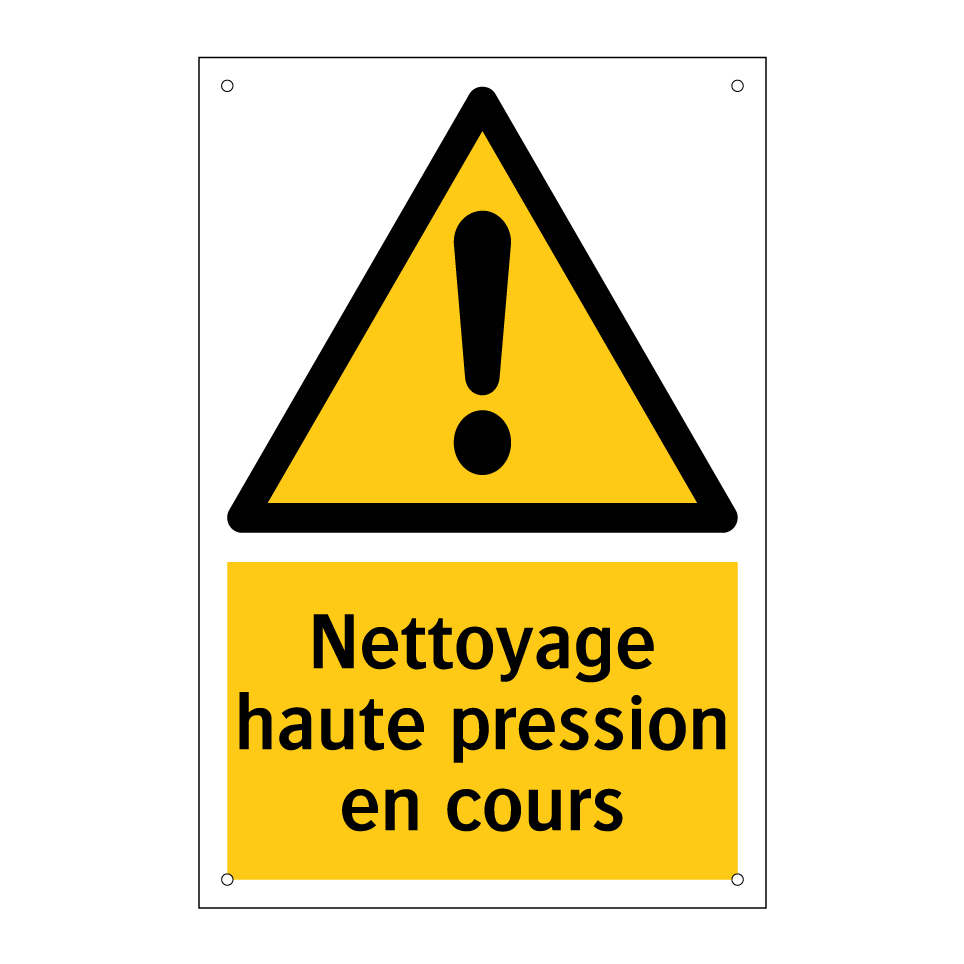 Nettoyage haute pression en cours