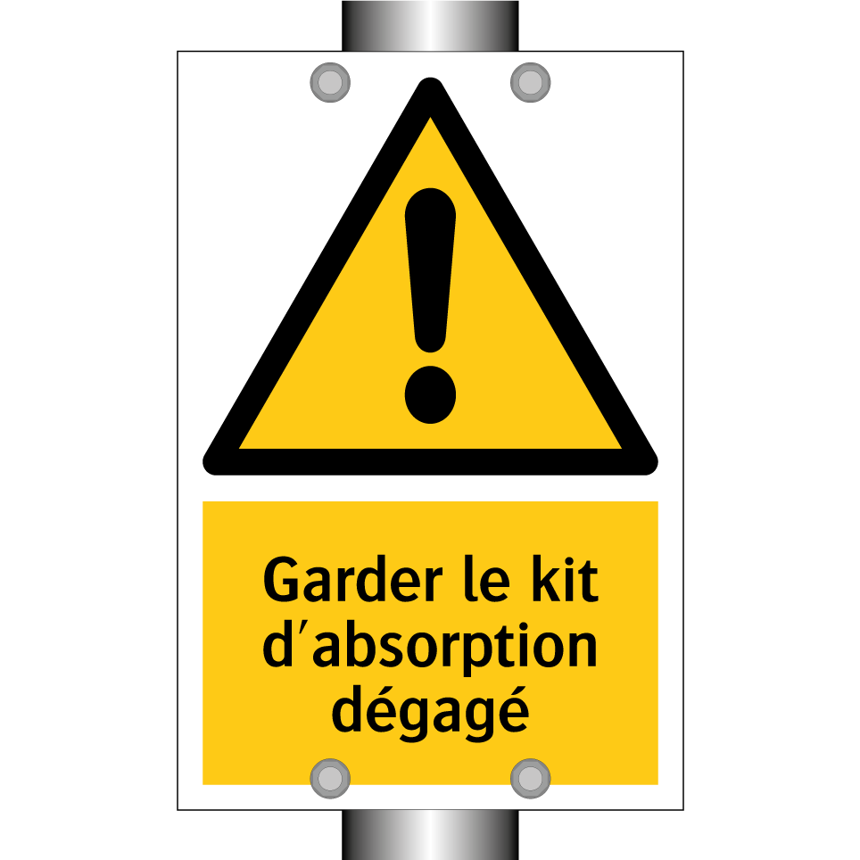 Garder le kit d'absorption dégagé