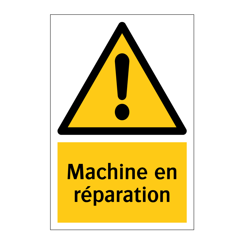 Machine en réparation