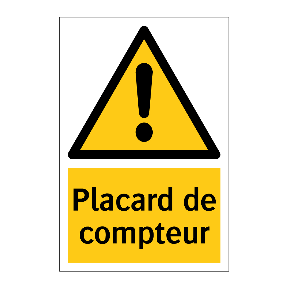 Placard de compteur