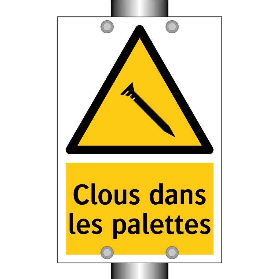 Clous dans les palettes
