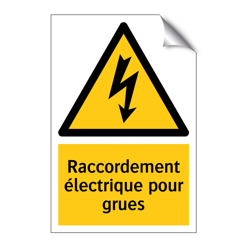 Raccordement électrique pour grues