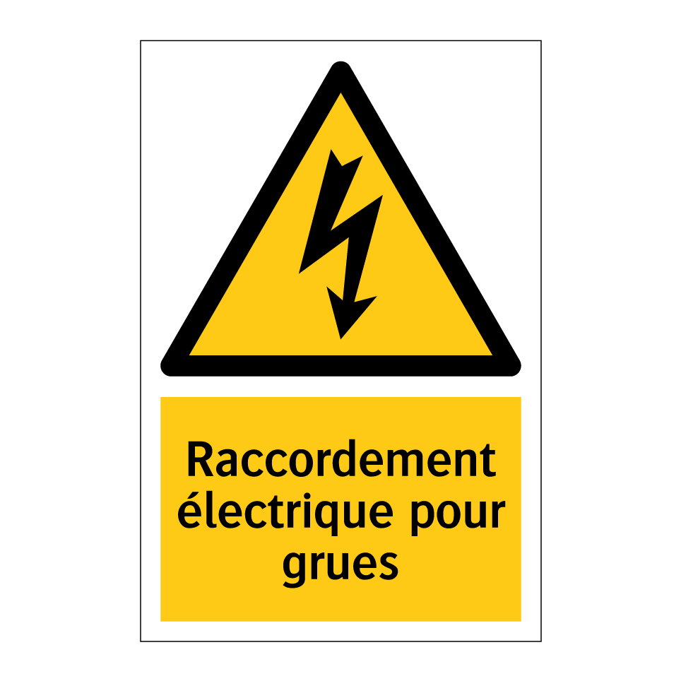 Raccordement électrique pour grues