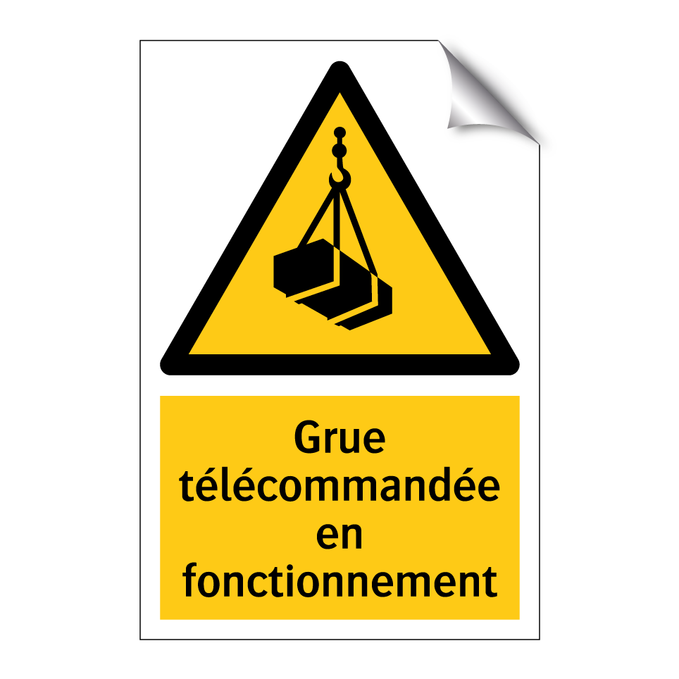 Grue télécommandée en fonctionnement