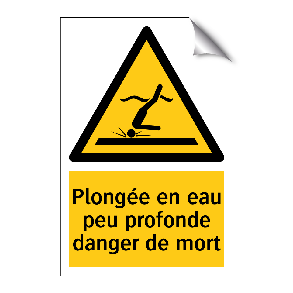 Plongée en eau peu profonde danger de mort