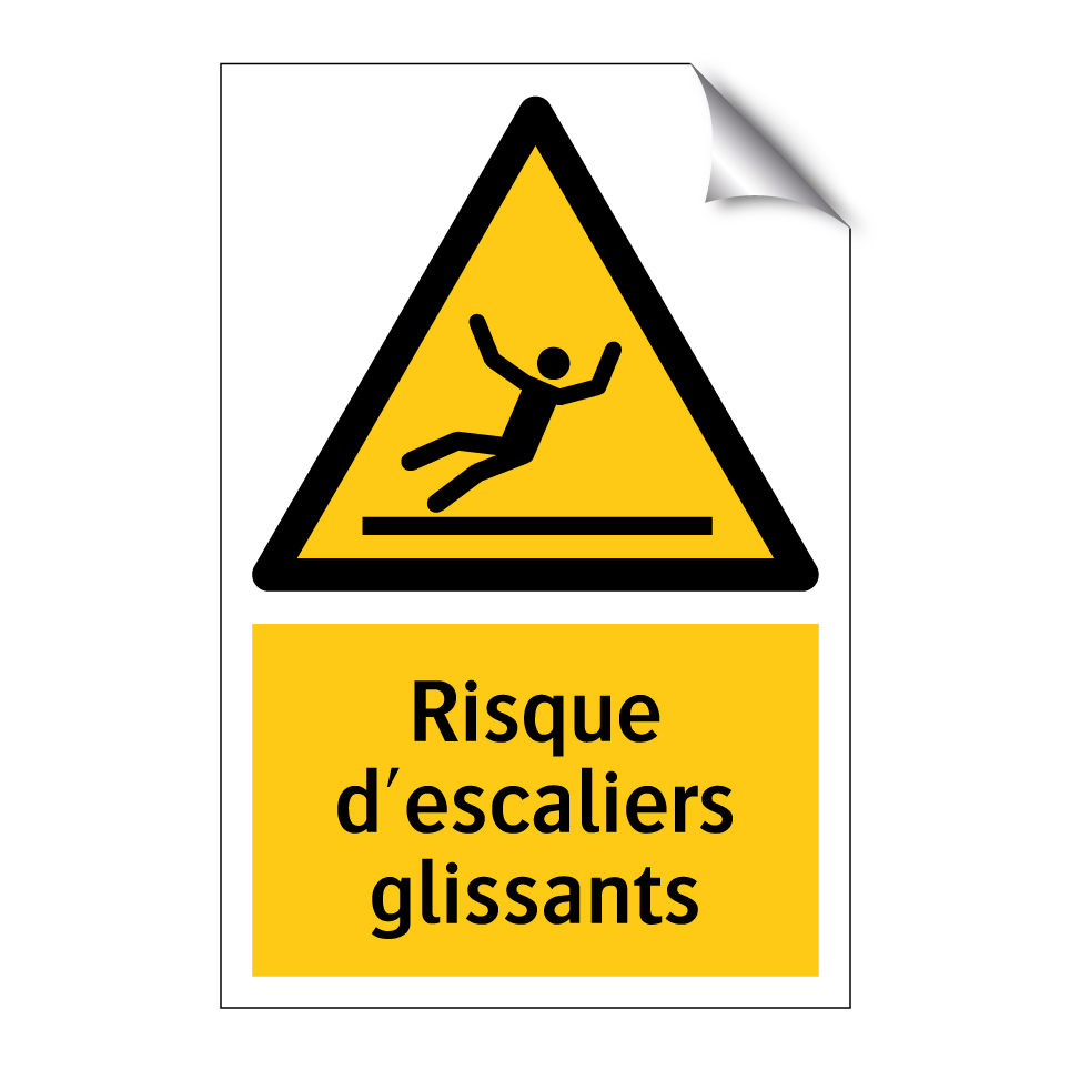 Risque d'escaliers glissants