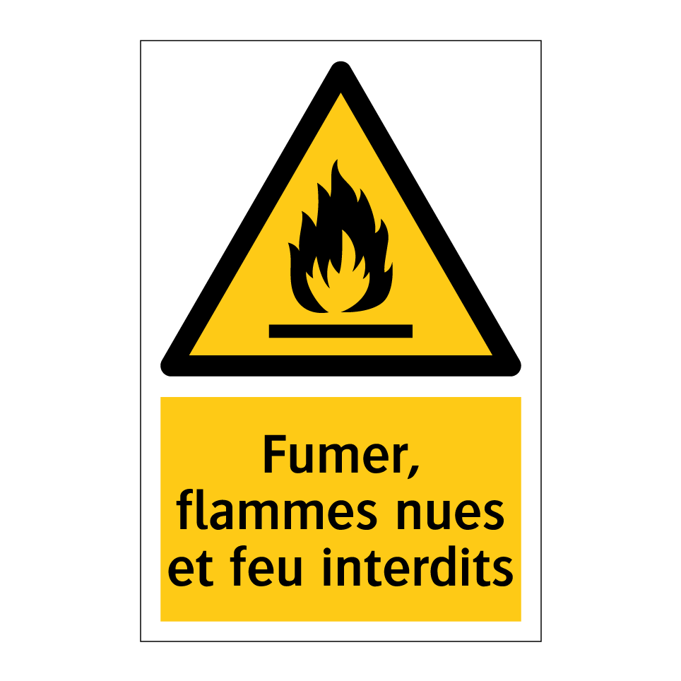 Fumer, flammes nues et feu interdits