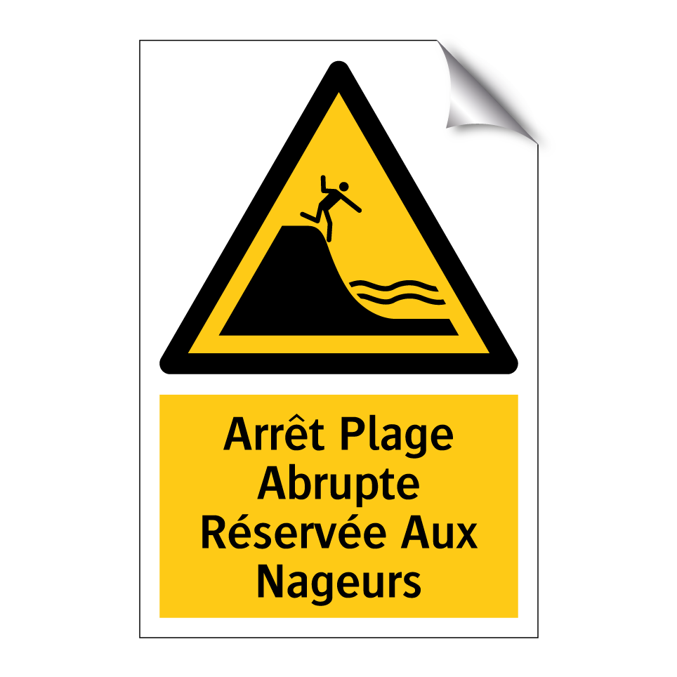 Arrêt Plage Abrupte Réservée Aux Nageurs