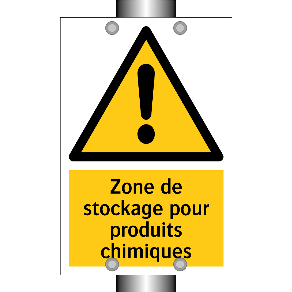 Zone de stockage pour produits chimiques