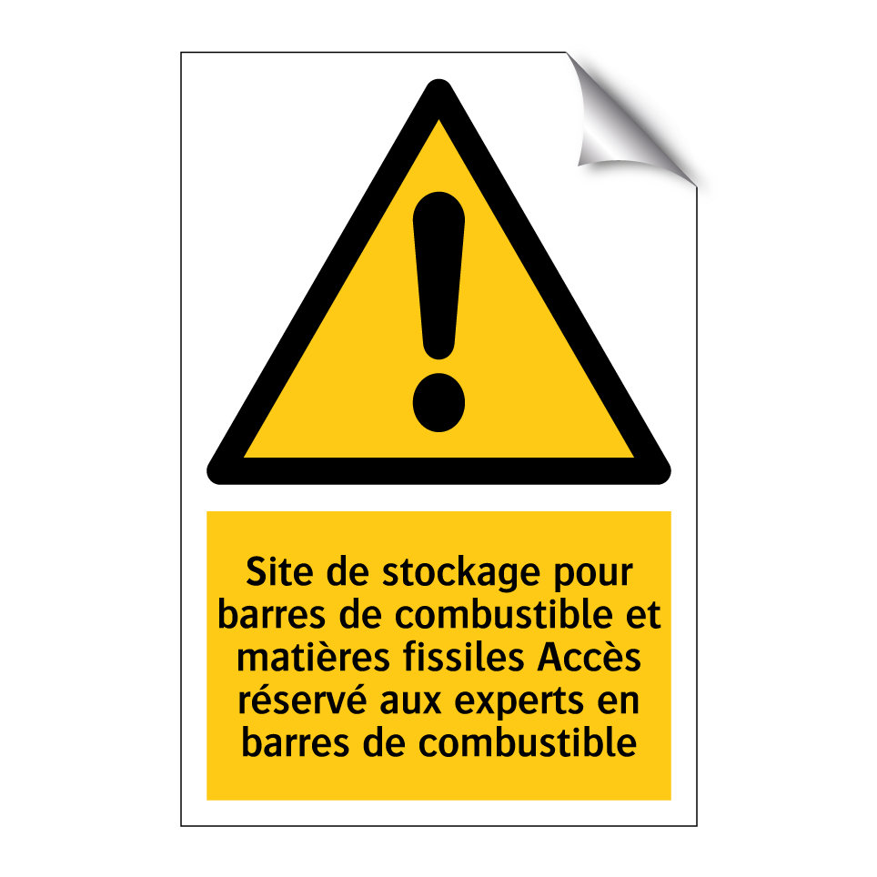 Site de stockage pour barres de combustible et matières fissiles Accès réservé aux experts en barres de combustible