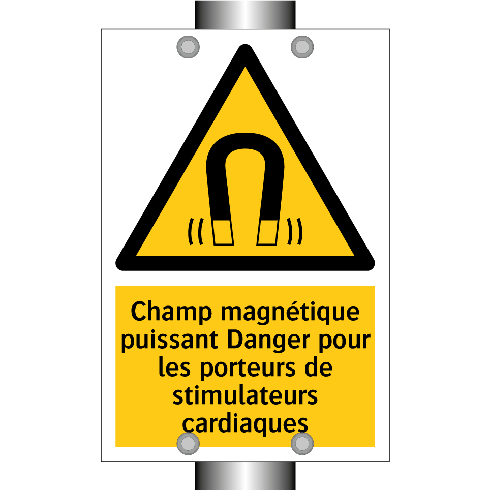 Champ magnétique puissant Danger pour les porteurs de stimulateurs cardiaques