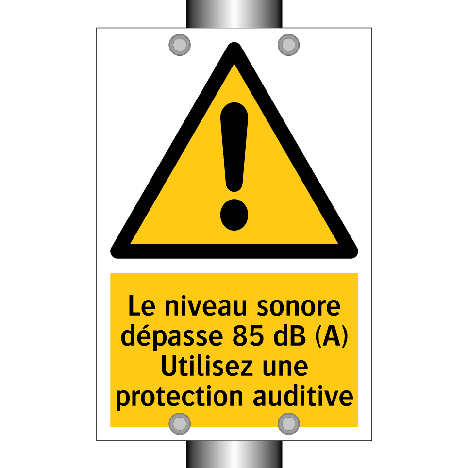 Le niveau sonore dépasse 85 dB (A) Utilisez une protection auditive