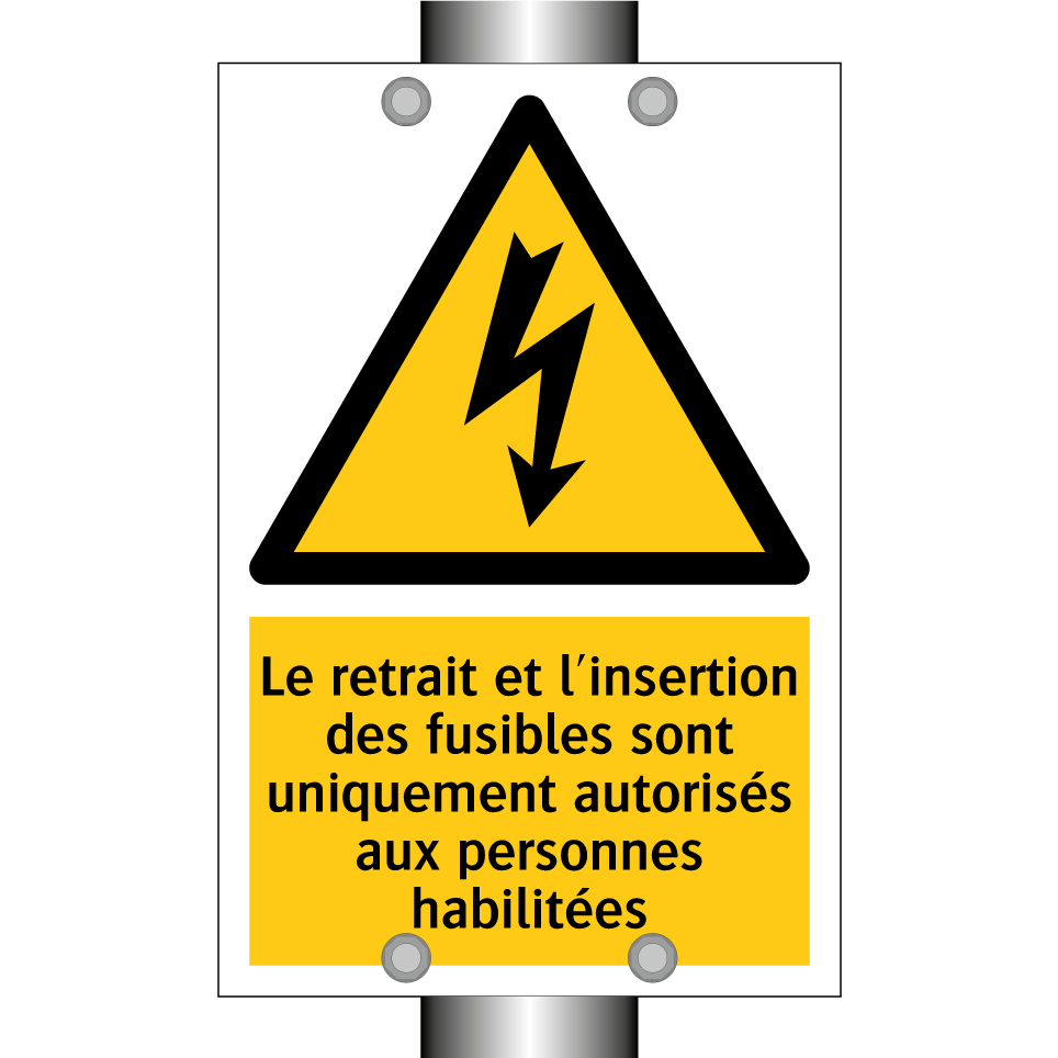 Le retrait et l'insertion des fusibles sont uniquement autorisés aux personnes habilitées