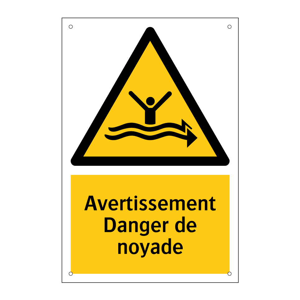 Avertissement Danger de noyade