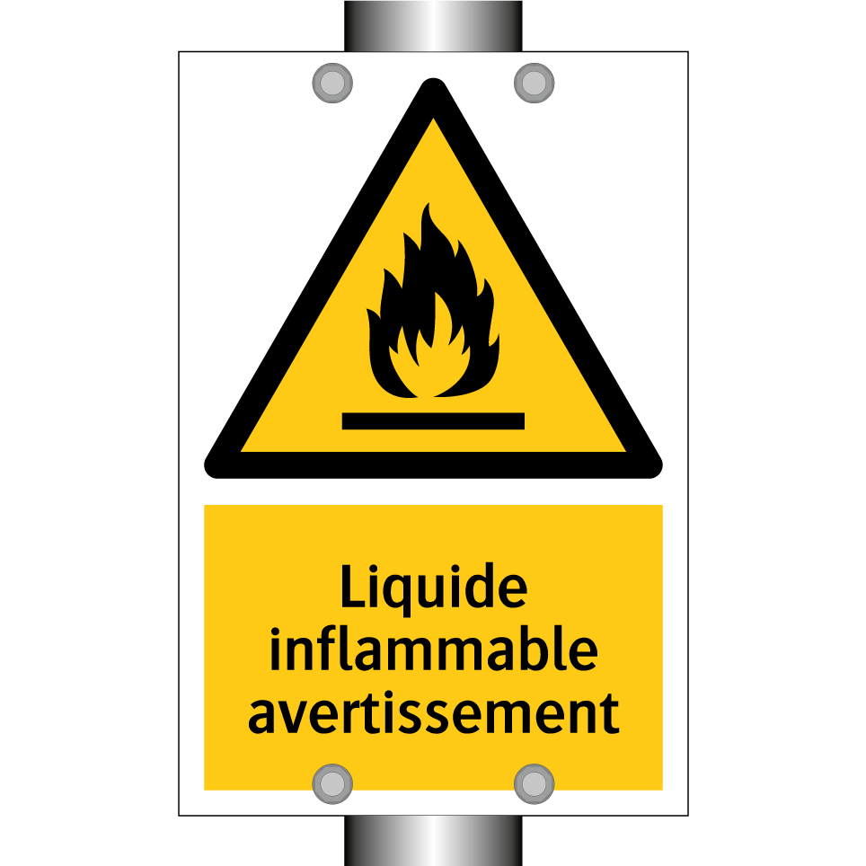 Liquide inflammable avertissement