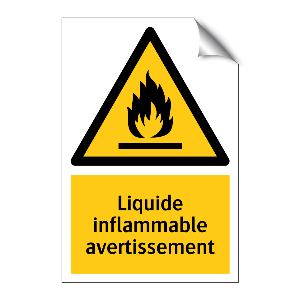 Liquide inflammable avertissement