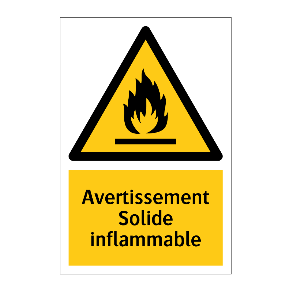 Avertissement Solide inflammable