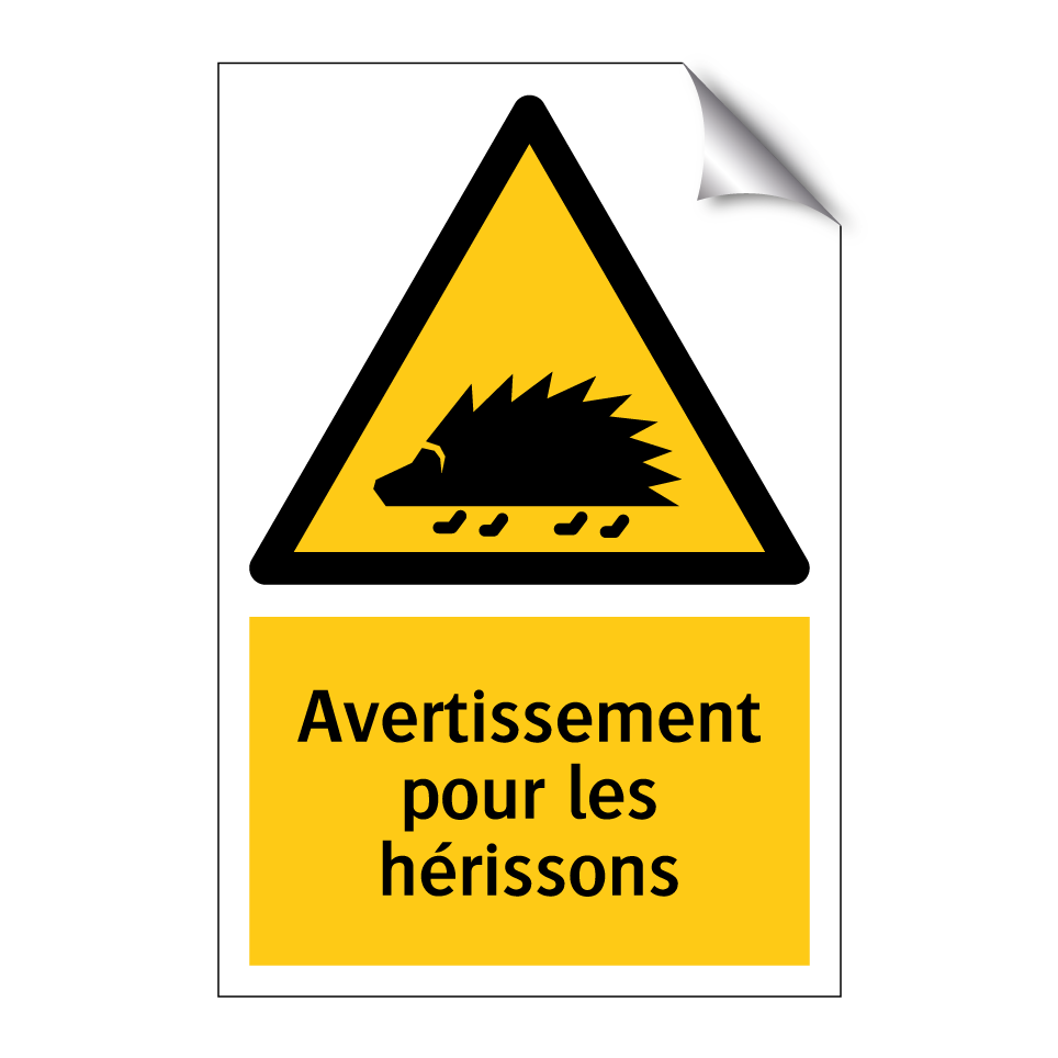 Avertissement pour les hérissons