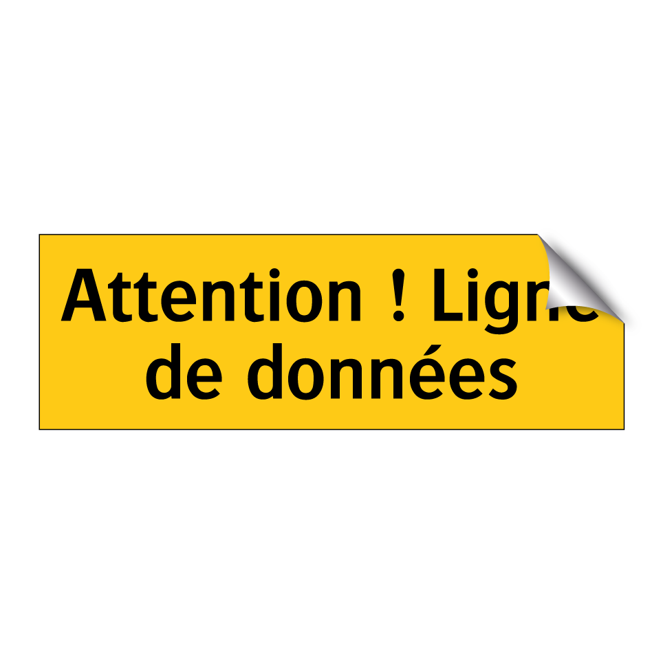 Attention ! Ligne de données