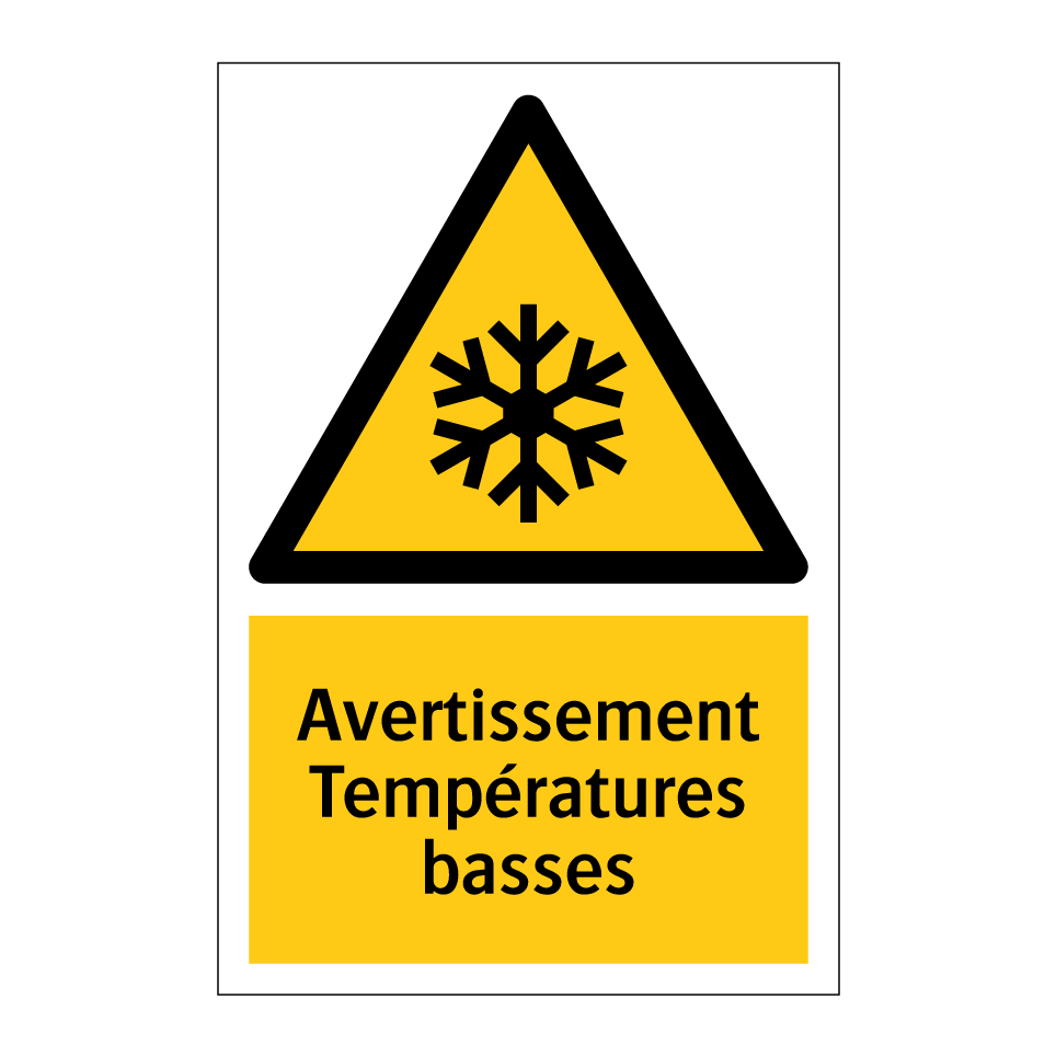 Avertissement Températures basses