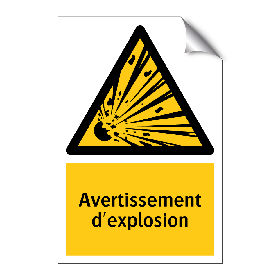 Avertissement d'explosion