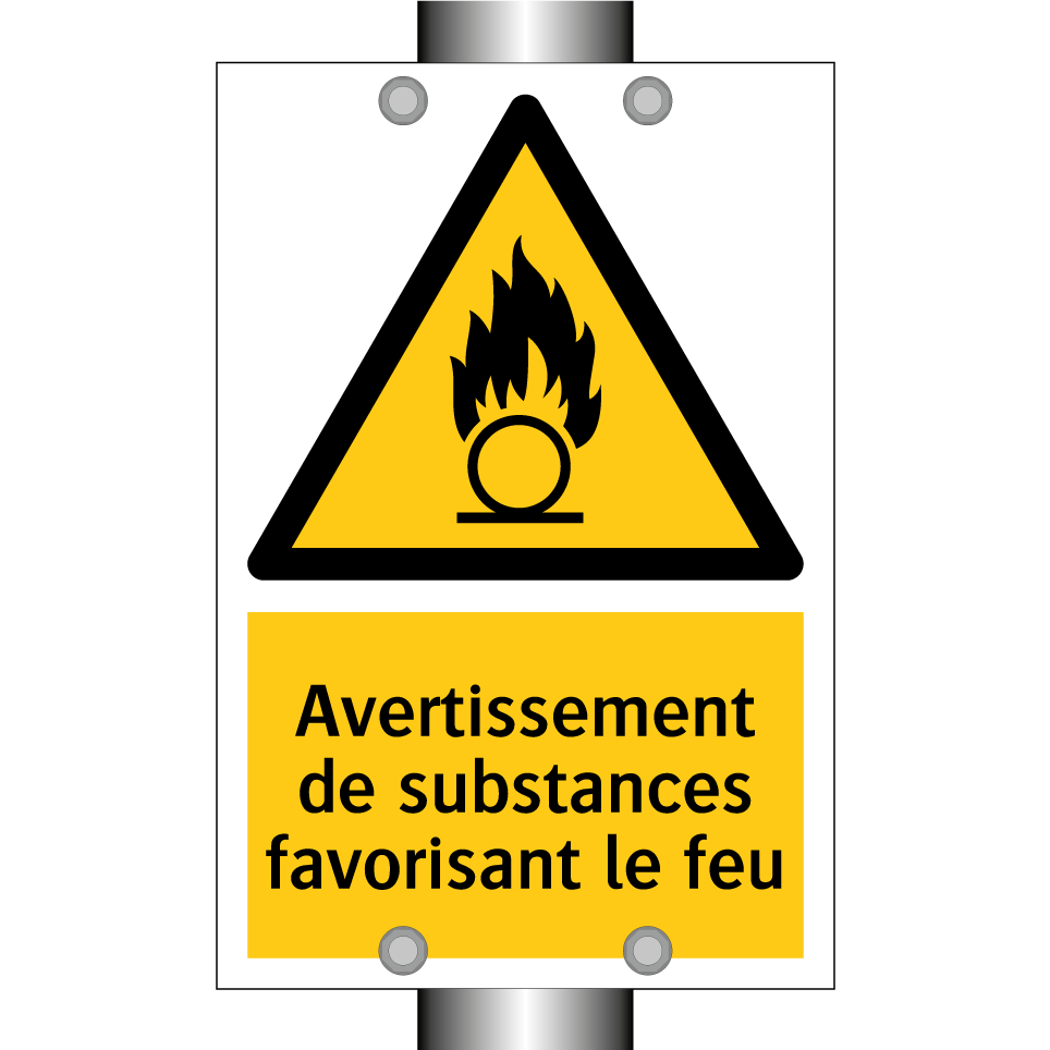 Avertissement de substances favorisant le feu