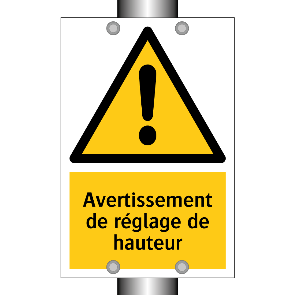 Avertissement de réglage de hauteur