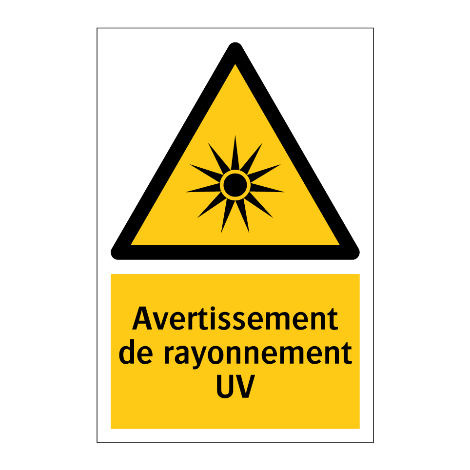 Avertissement de rayonnement UV