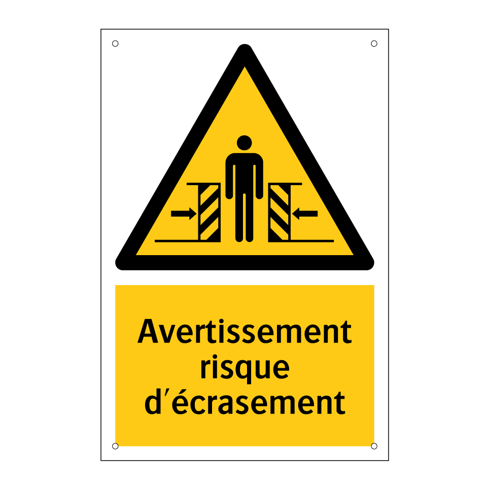 Avertissement risque d'écrasement