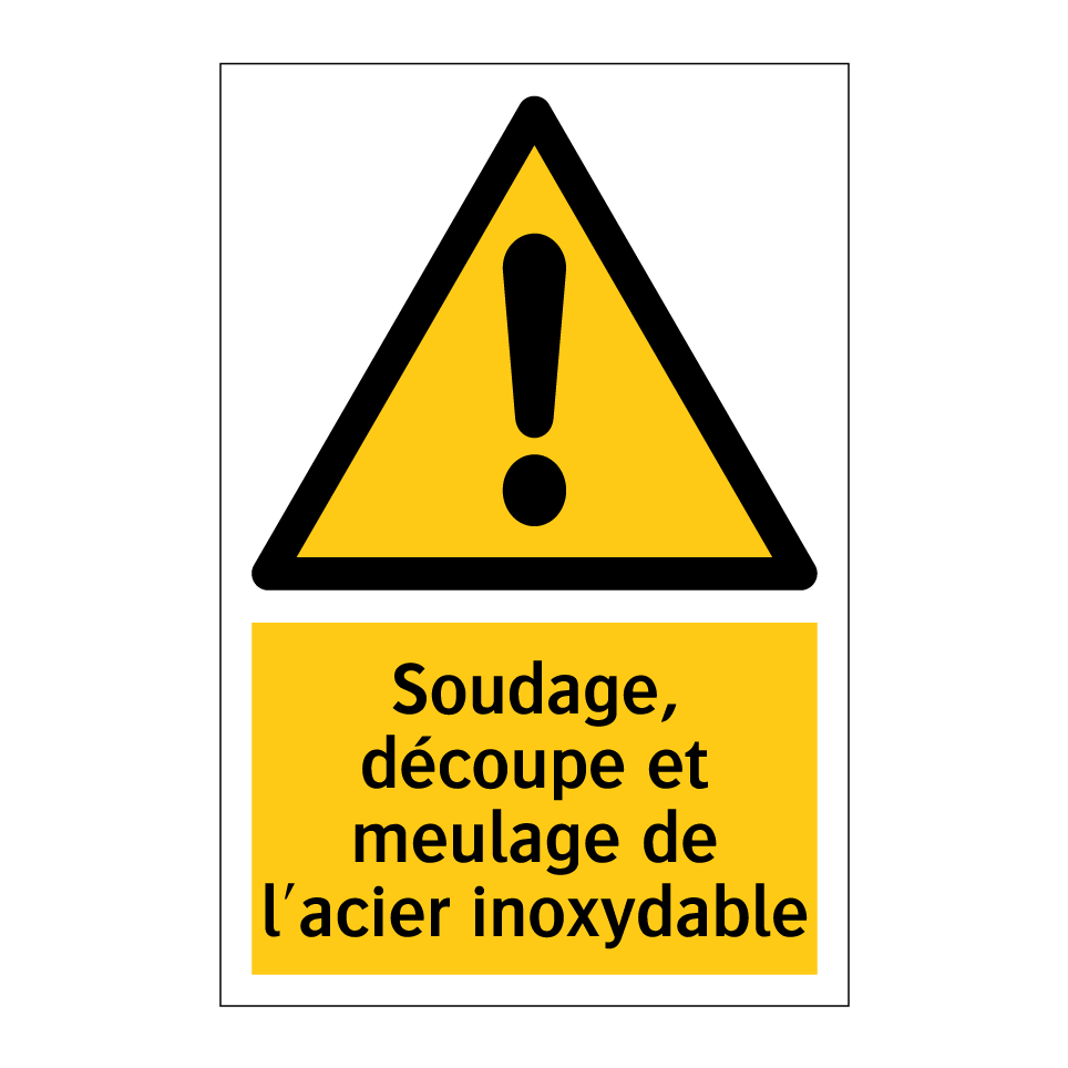 Soudage, découpe et meulage de l'acier inoxydable