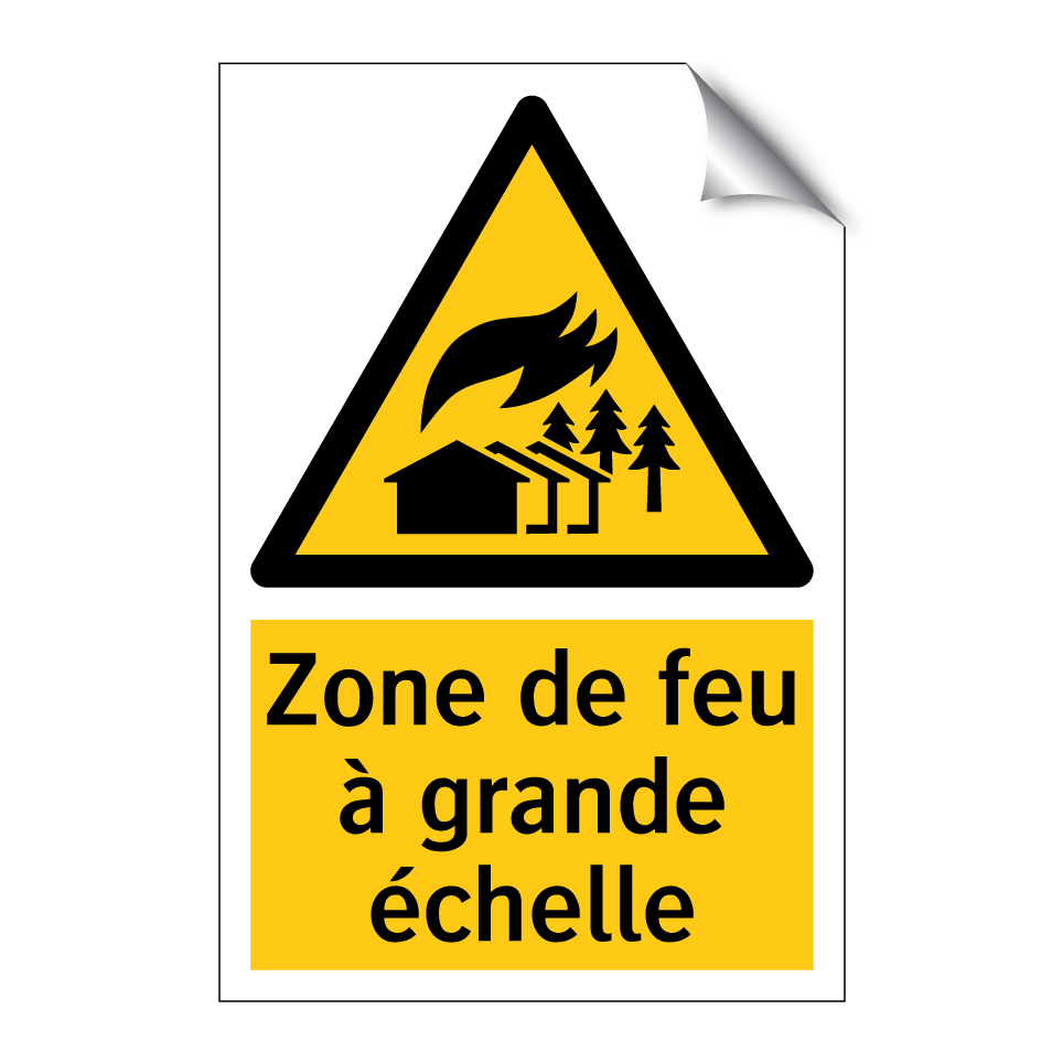 Zone de feu à grande échelle