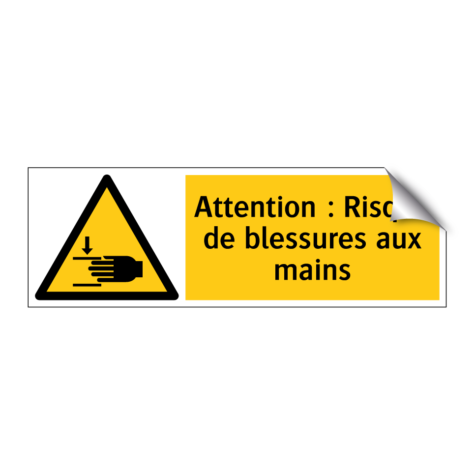 Attention : Risque de blessures aux mains