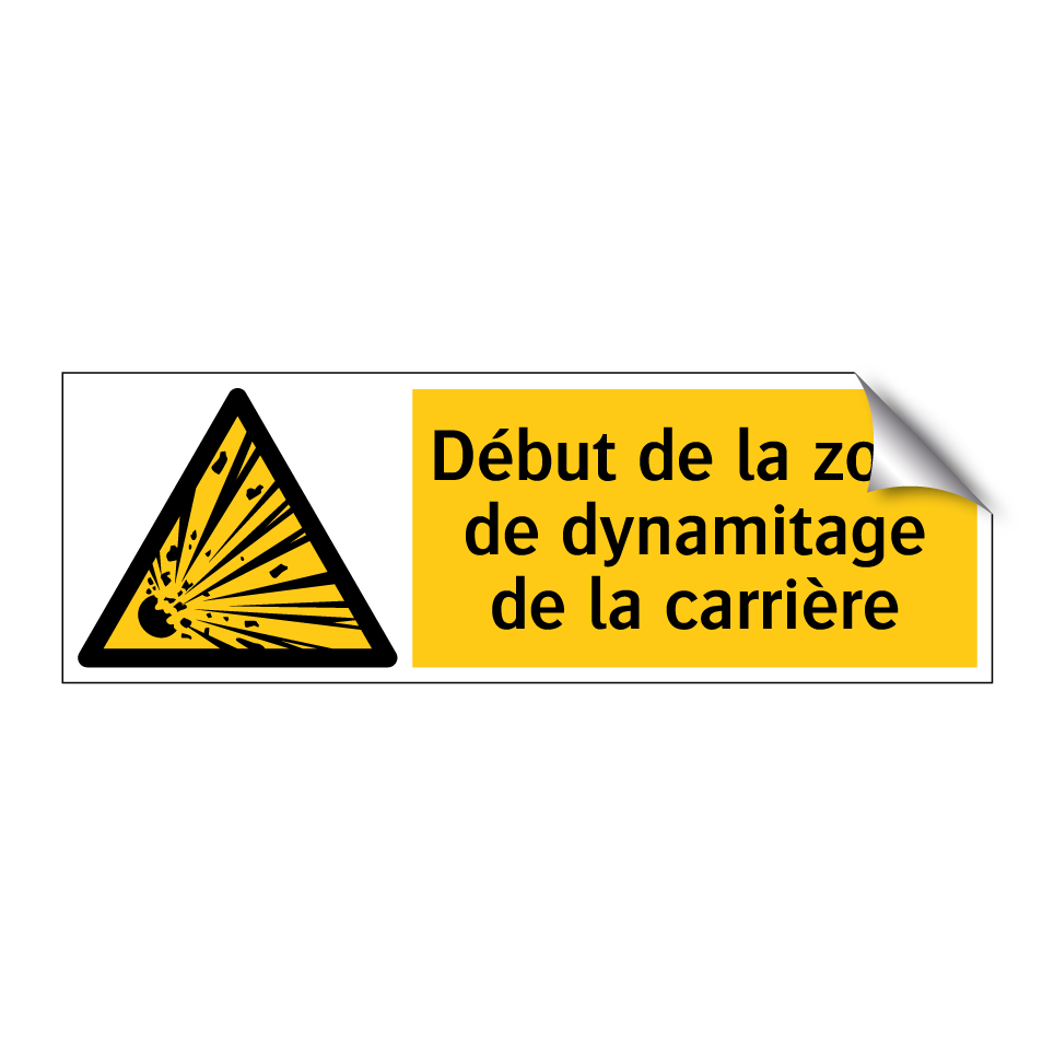Début de la zone de dynamitage de la carrière