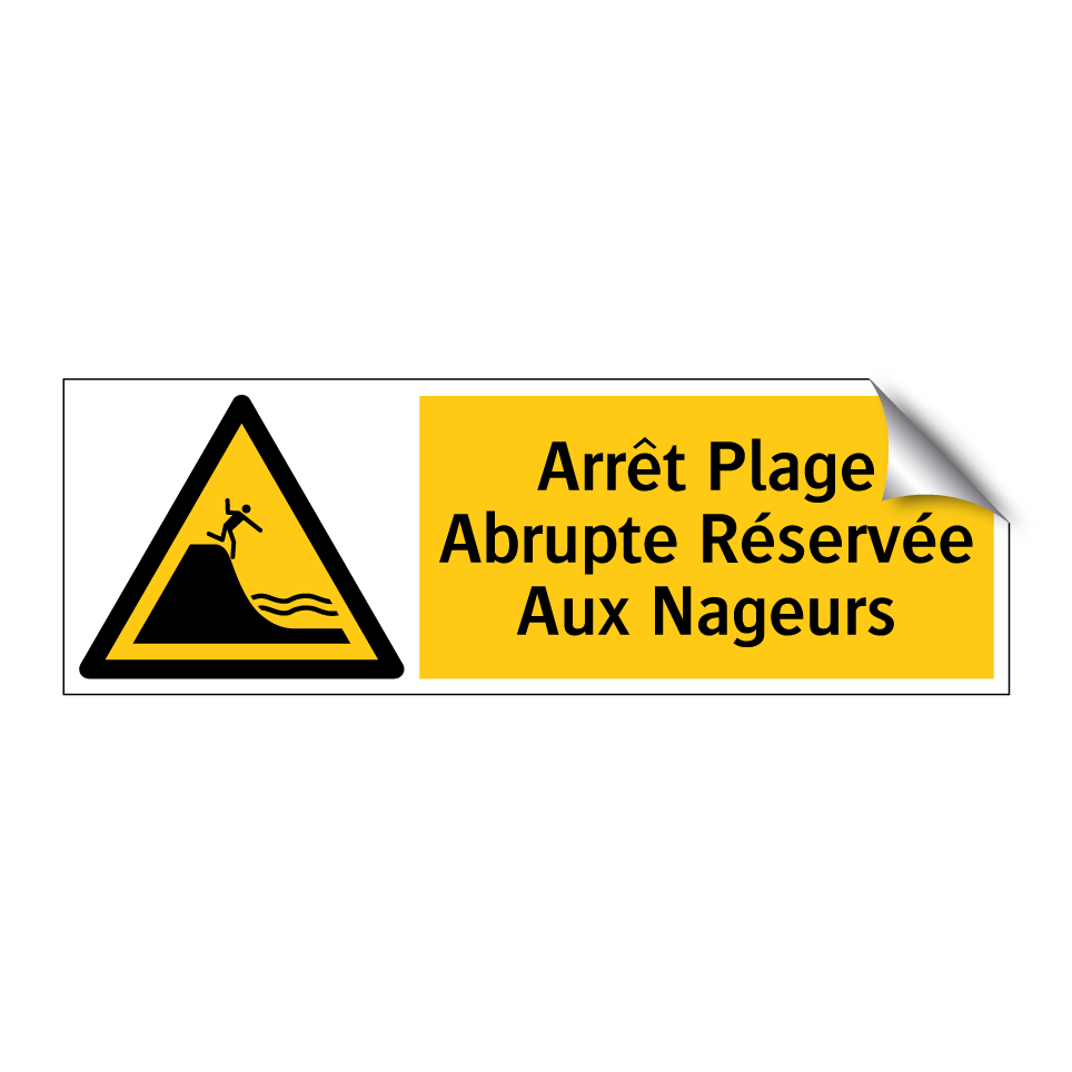 Arrêt Plage Abrupte Réservée Aux Nageurs