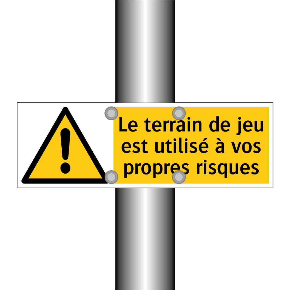 Le terrain de jeu est utilisé à vos propres risques