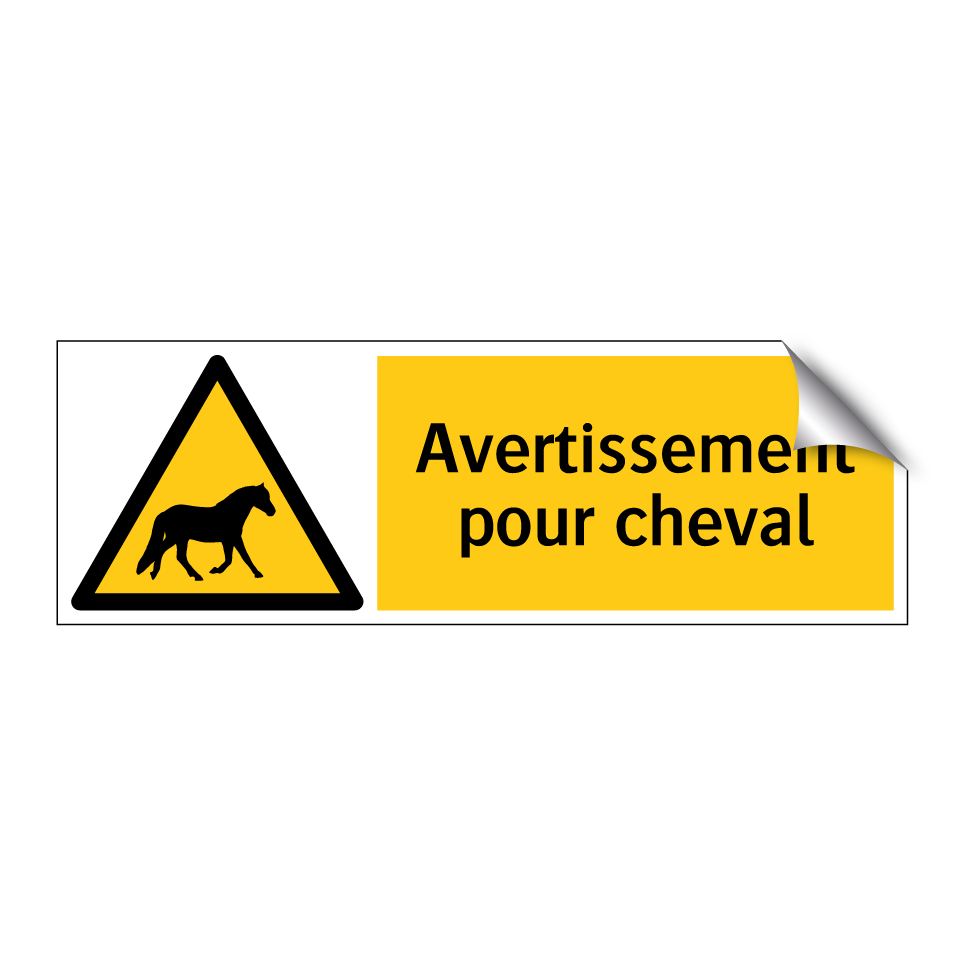 Avertissement pour cheval