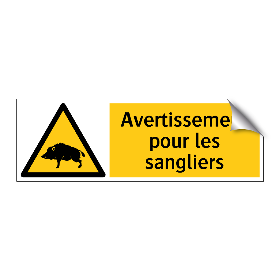 Avertissement pour les sangliers