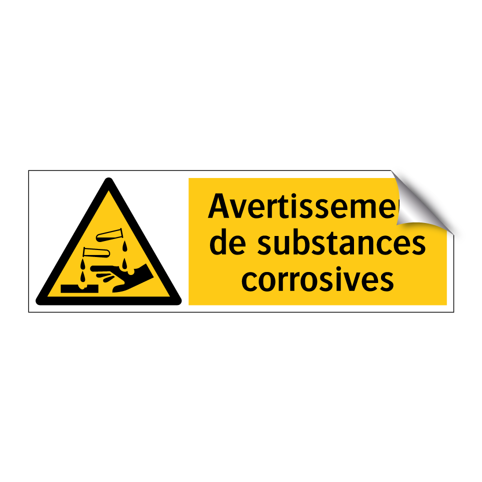 Avertissement de substances corrosives