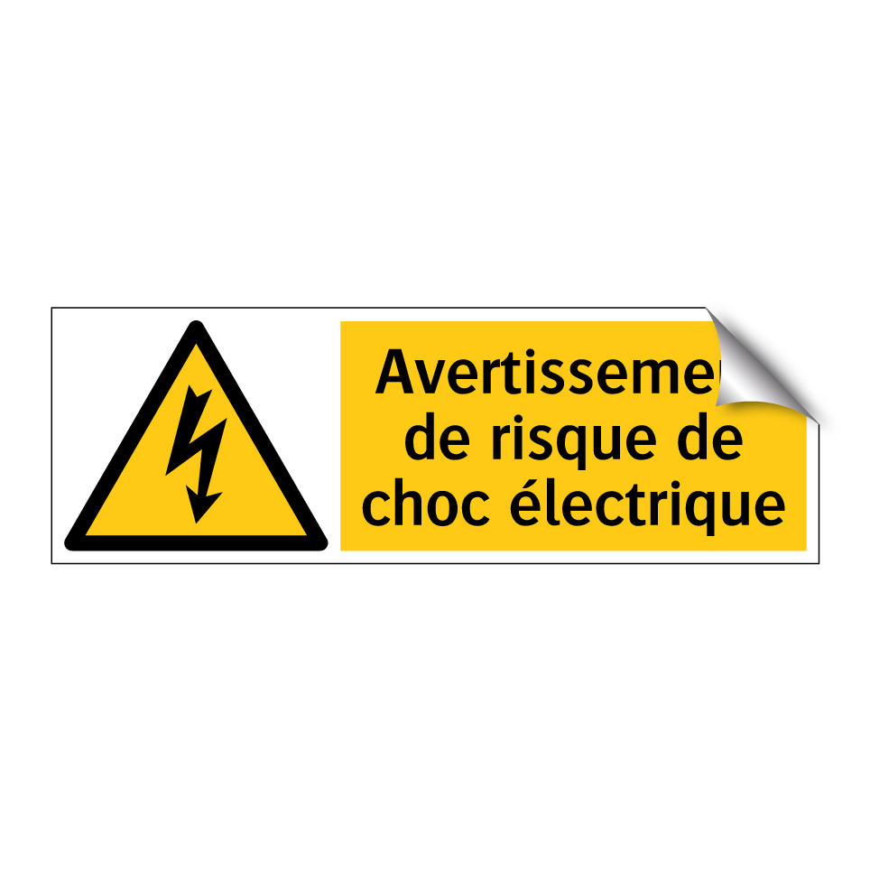 Avertissement de risque de choc électrique