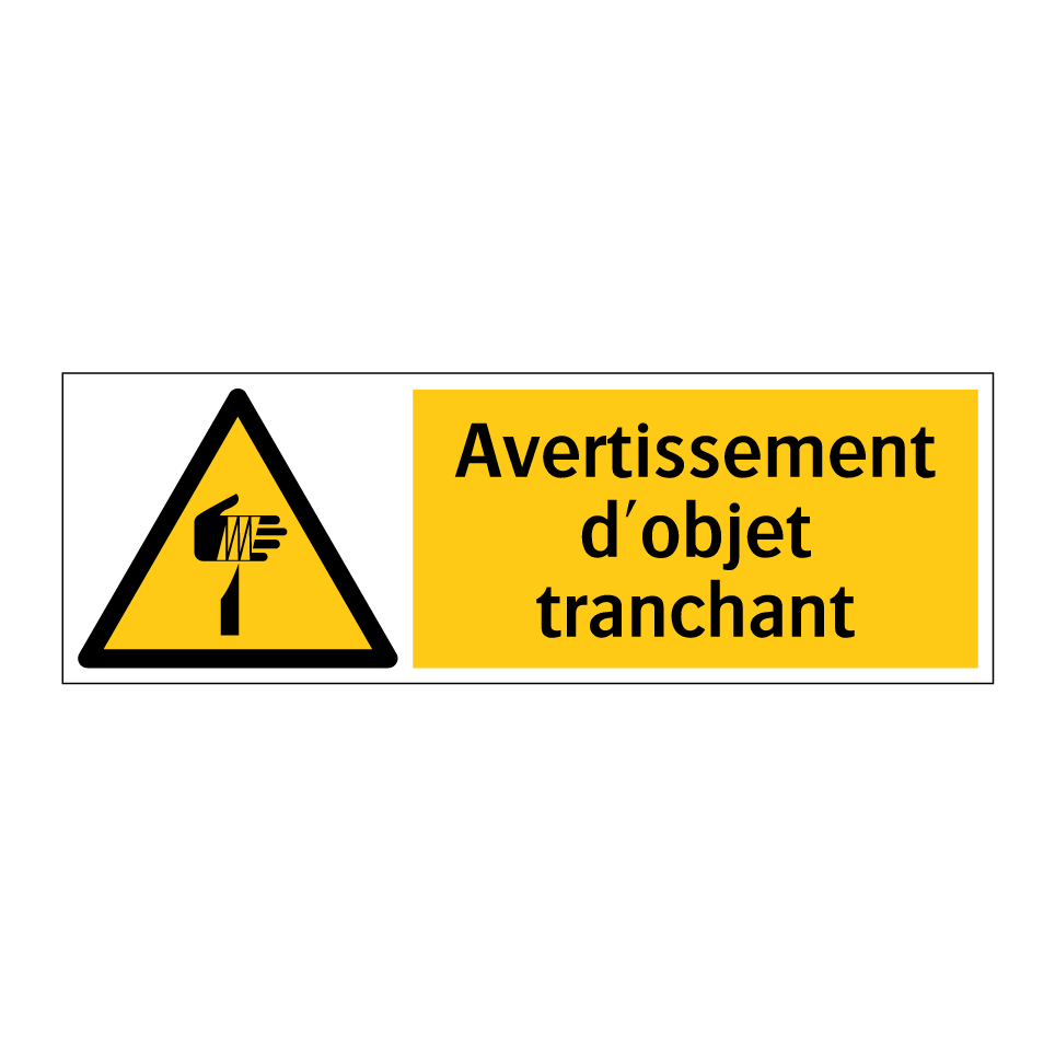 Avertissement d'objet tranchant