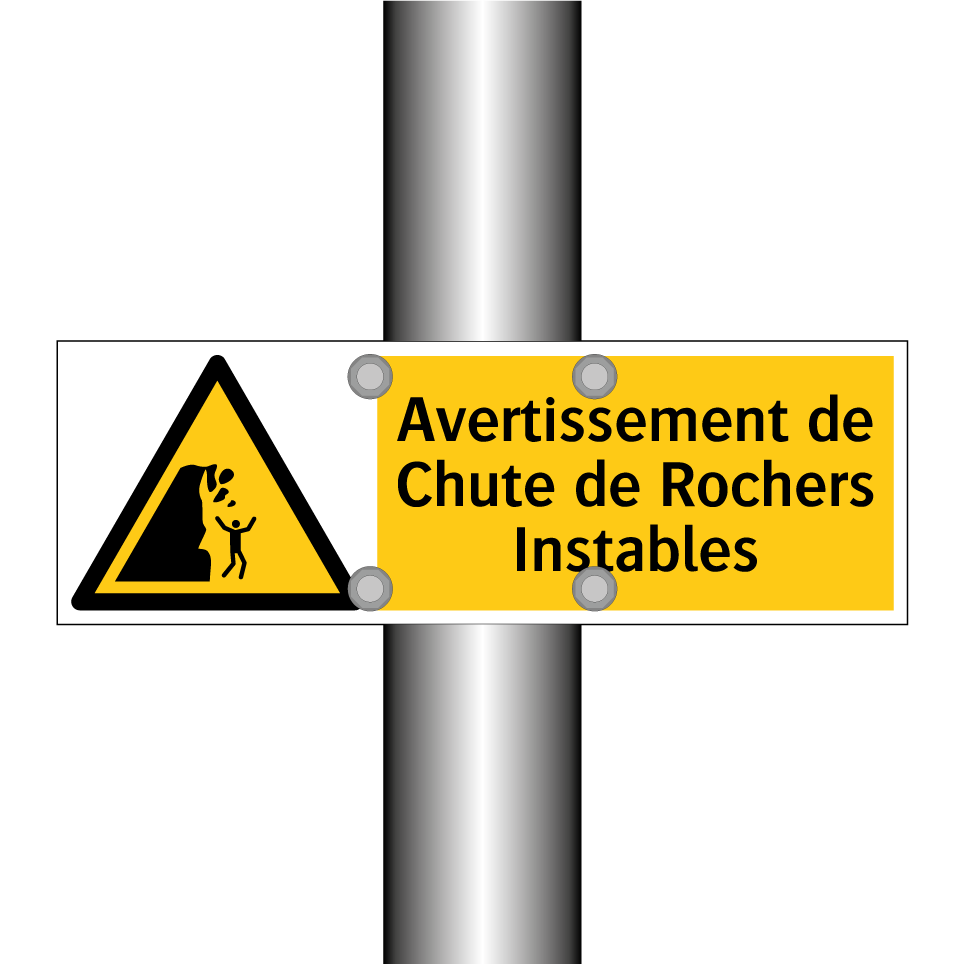 Avertissement de Chute de Rochers Instables