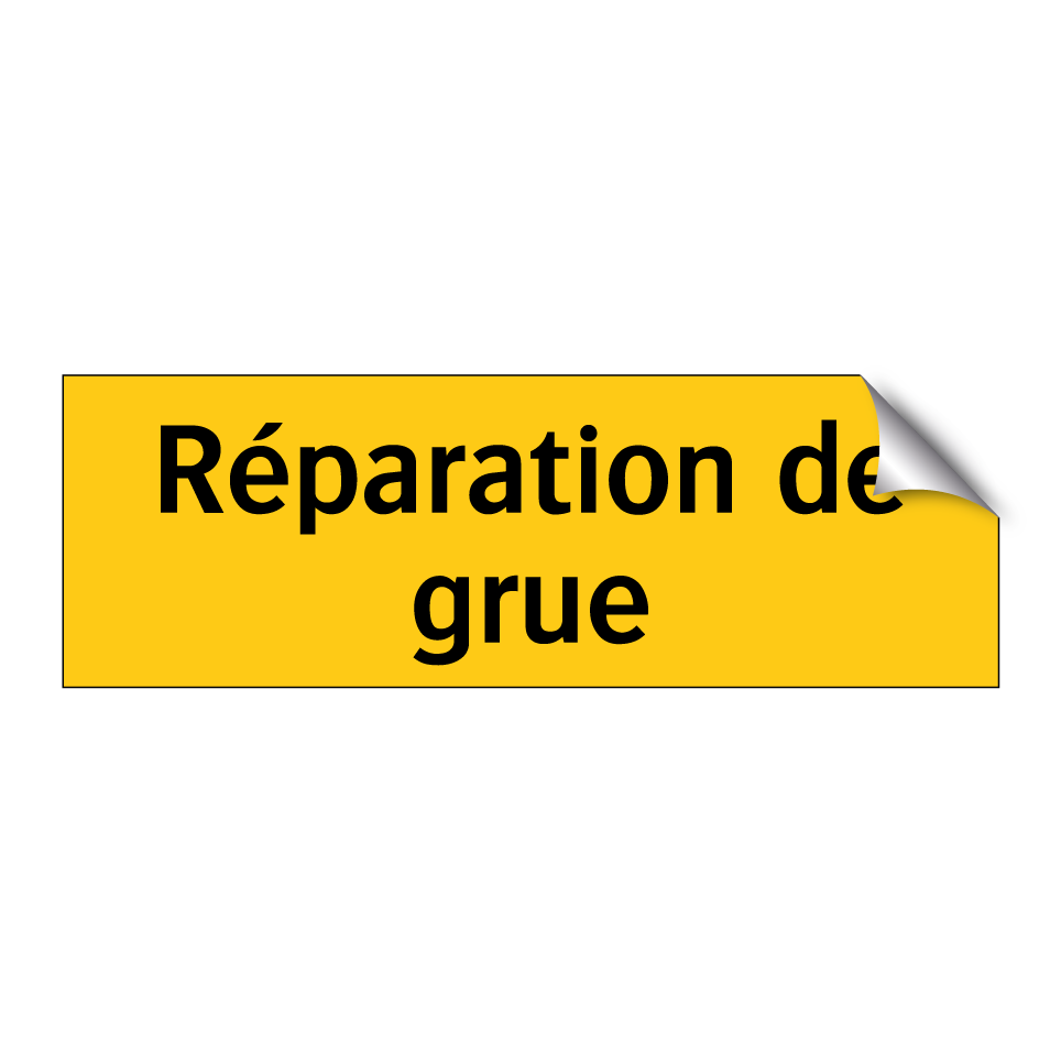 Réparation de grue