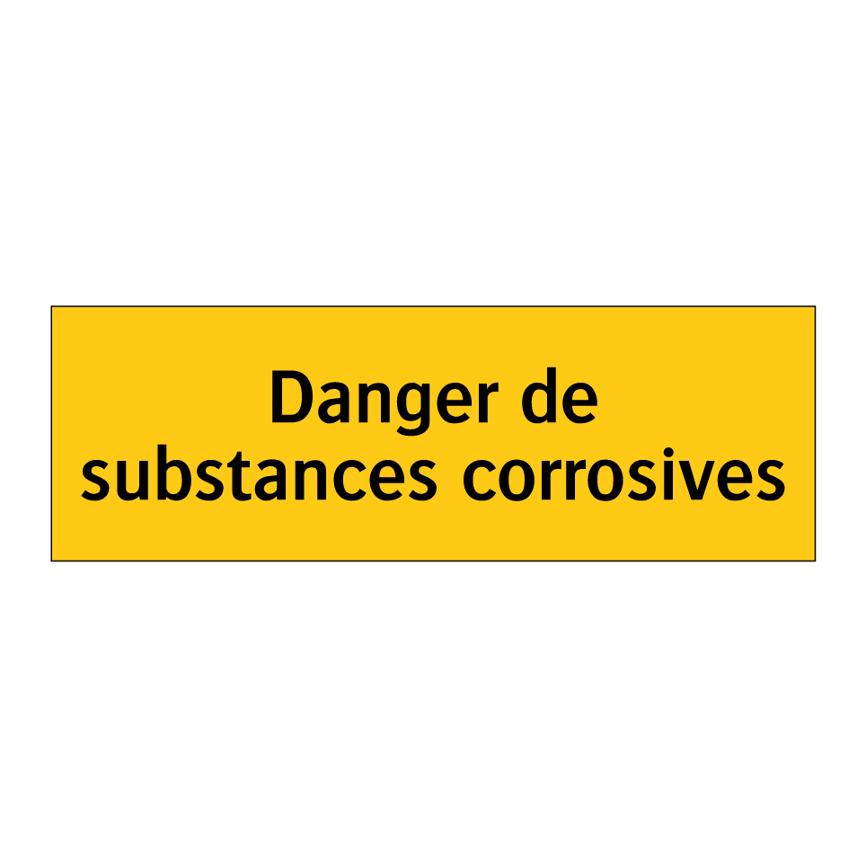 Danger de substances corrosives
