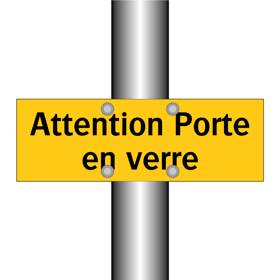 Attention Porte en verre
