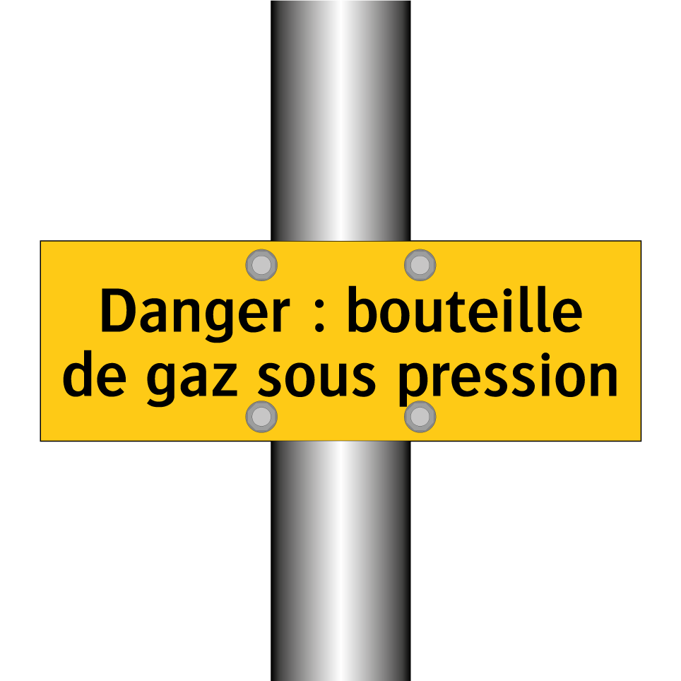 Danger : bouteille de gaz sous pression