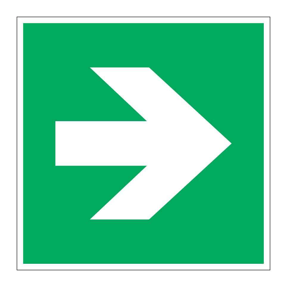 E005 Flèche de direction (angle de 90°)