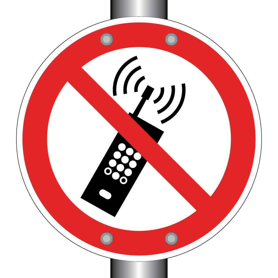P013 Eingeschaltete Mobiltelefone verboten