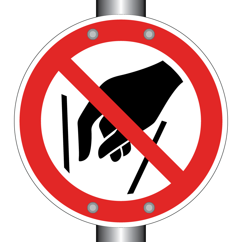 P015 Hineinfassen verboten