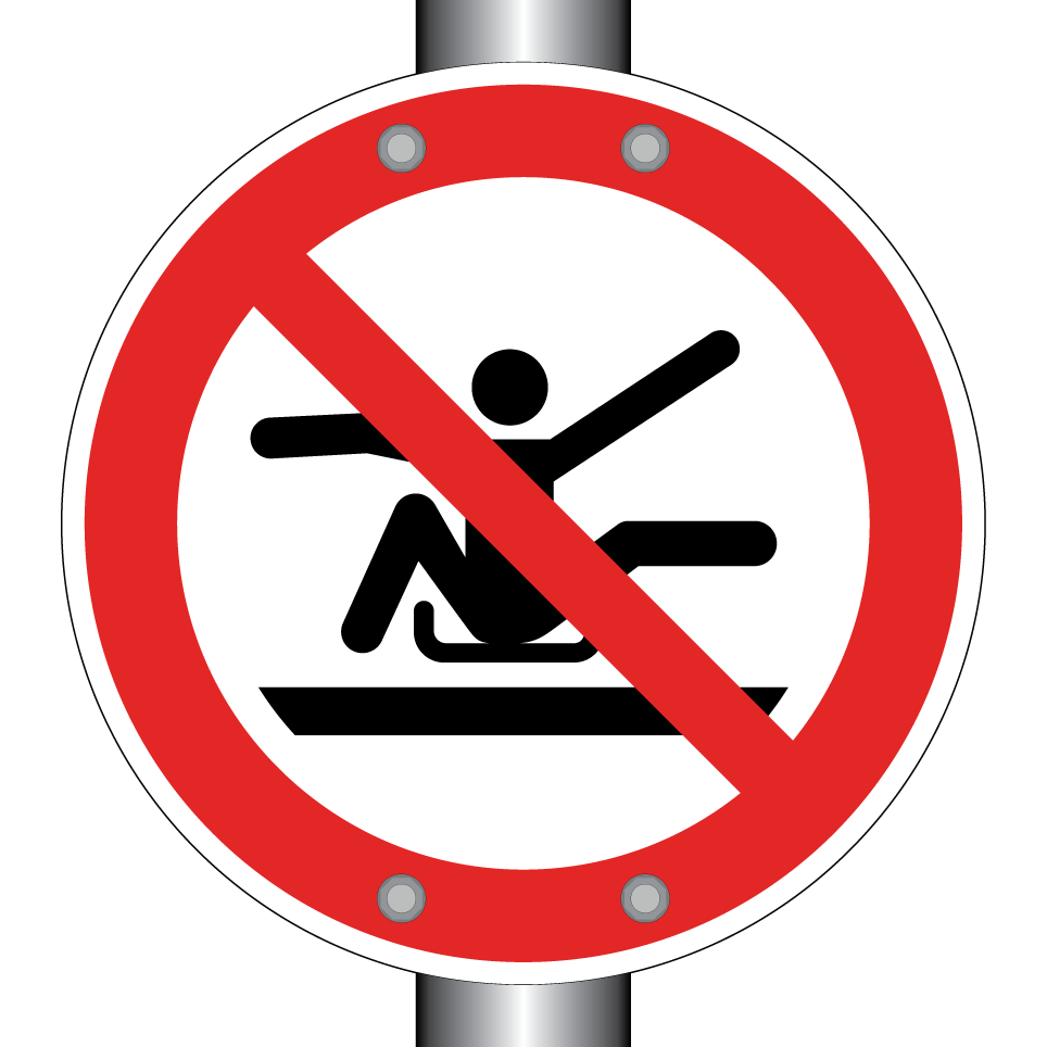P046 Ne pas s'étirer hors de la luge