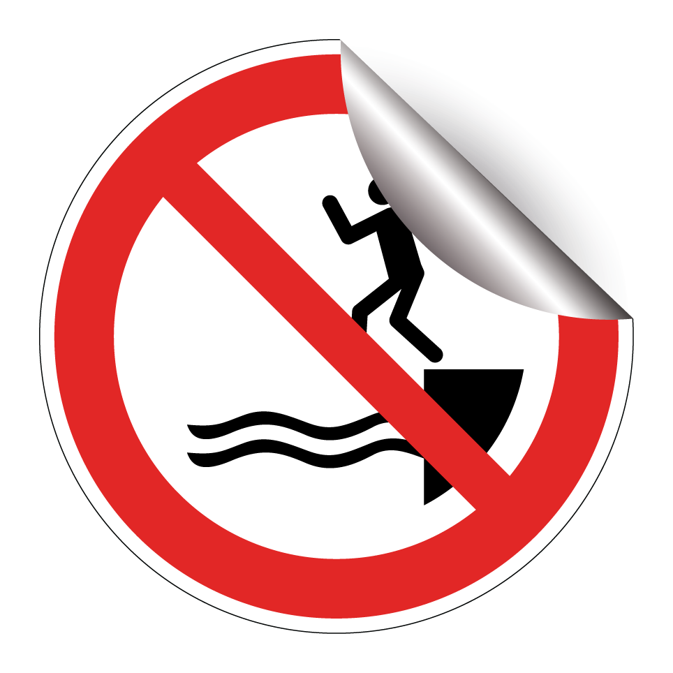 P061 In das Wasser springen verboten